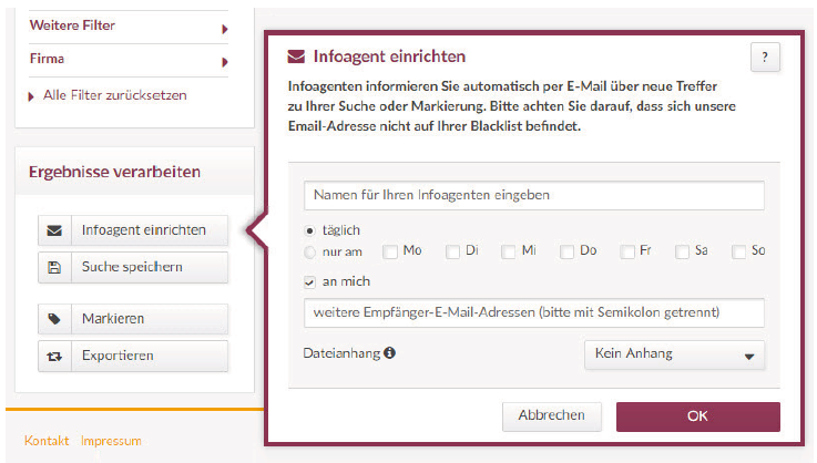 Infoagent einrichten Infoagent einrichten