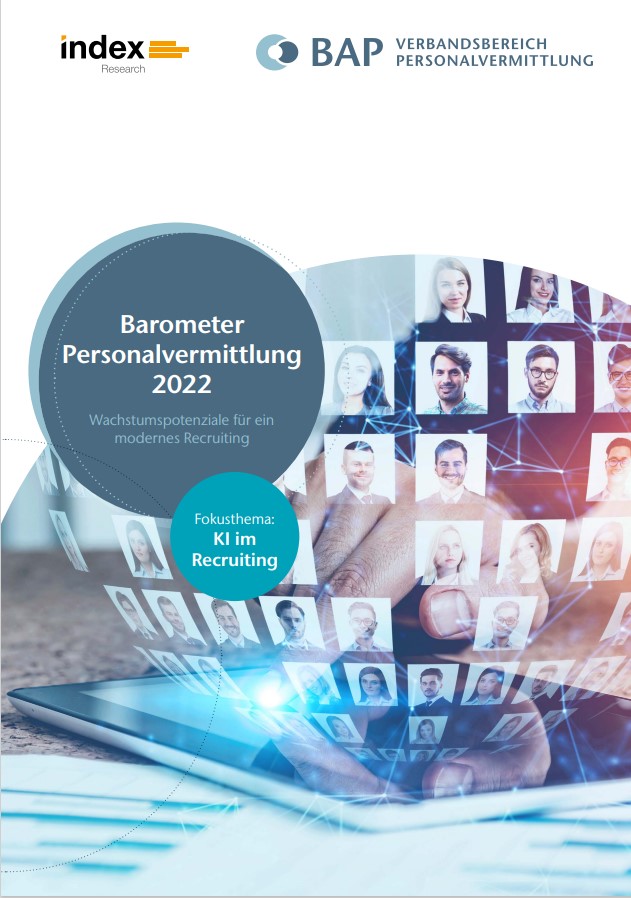 Titelseite des Barometers Personalvermittlung 2022