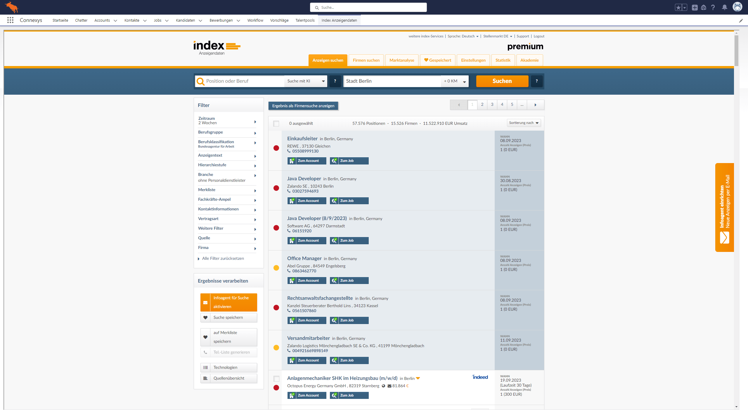 Highlighting von Bestandskunden