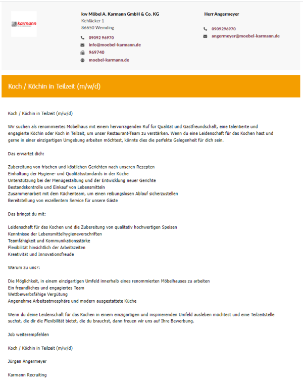 Einheitliche-Darstellung-der-Stellenanzeigen-von-Firmenwebsites Darstellung einer Stellenanzeige, die von einer Firmenwebsite erfasst wurde, in index Anzeigendaten