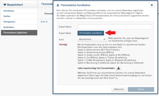 screenshot-2-firmendaten-abgleichen-firmendaten-hochladen-mit-pfeile Funktion "Firmendaten hochladen" in index Anzeigendaten
